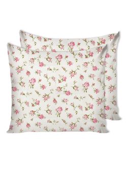 Постельное белье Сказка "Розовые бутоны" 2-спальный Наволочка 70х70 см 2 шт Простынь на резинке 160х200 см Пододеяльник 175х215 см, перкаль