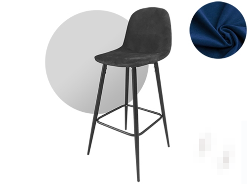 Стул барный Лофт 1 4 кат (Черный/Велюр Velutto 32)