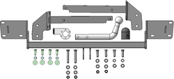 Фаркоп оцинкованный Galia F105A для Ford Galaxy 1995-2000, SEAT Alhambra 1996-2000, Volkswagen Sharan 1995-2000(паспорт и сертификат в комплекте)(без электрики)