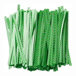 Скрутики-прутики 10 см с рисунком Горошек в пластмассовой оболочке зеленые