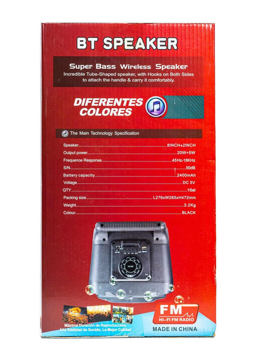 Портативная колонка BT SPEAKER  BT-1777 Bluetooth, с микрофоном для караоке, FM, MP3 и подсветкой