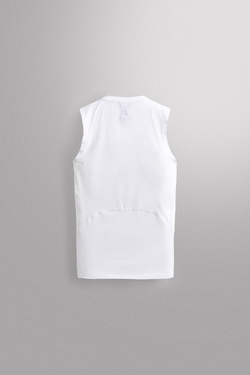 ZARA КОМПРЕССИОННАЯ МАЙКА, БЕЛЫЙ