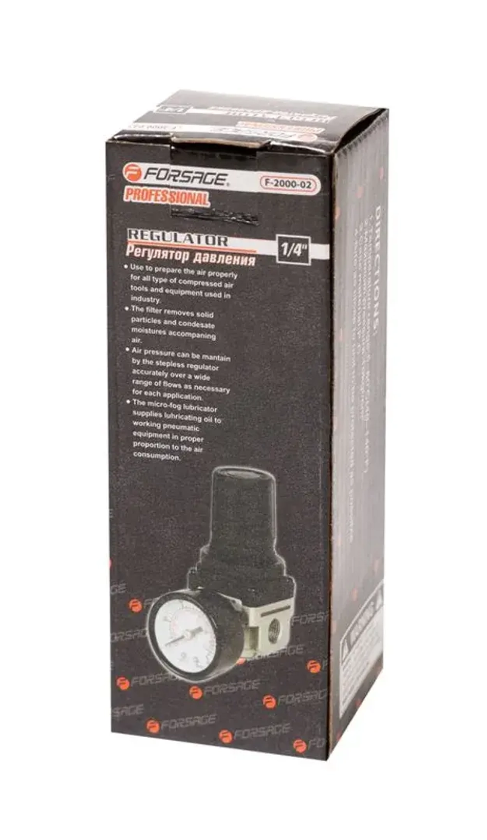 Регулятор давления воздуха с индикатором 1/4(f)-1/4(M) 0-10bar Forsage F-AR2000-02(F-2000-02)(код 18862)