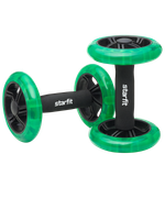 Ролики для пресса раздельные RL-107, черный/ярко-зеленый