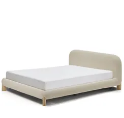 Кровать Odina 180x200 см, съемный чехол из букле цвета экрю