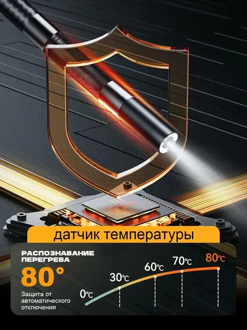 Эндоскоп 210 Авто Трубы Промышленность HD 8 мм 32ГБ + насадки