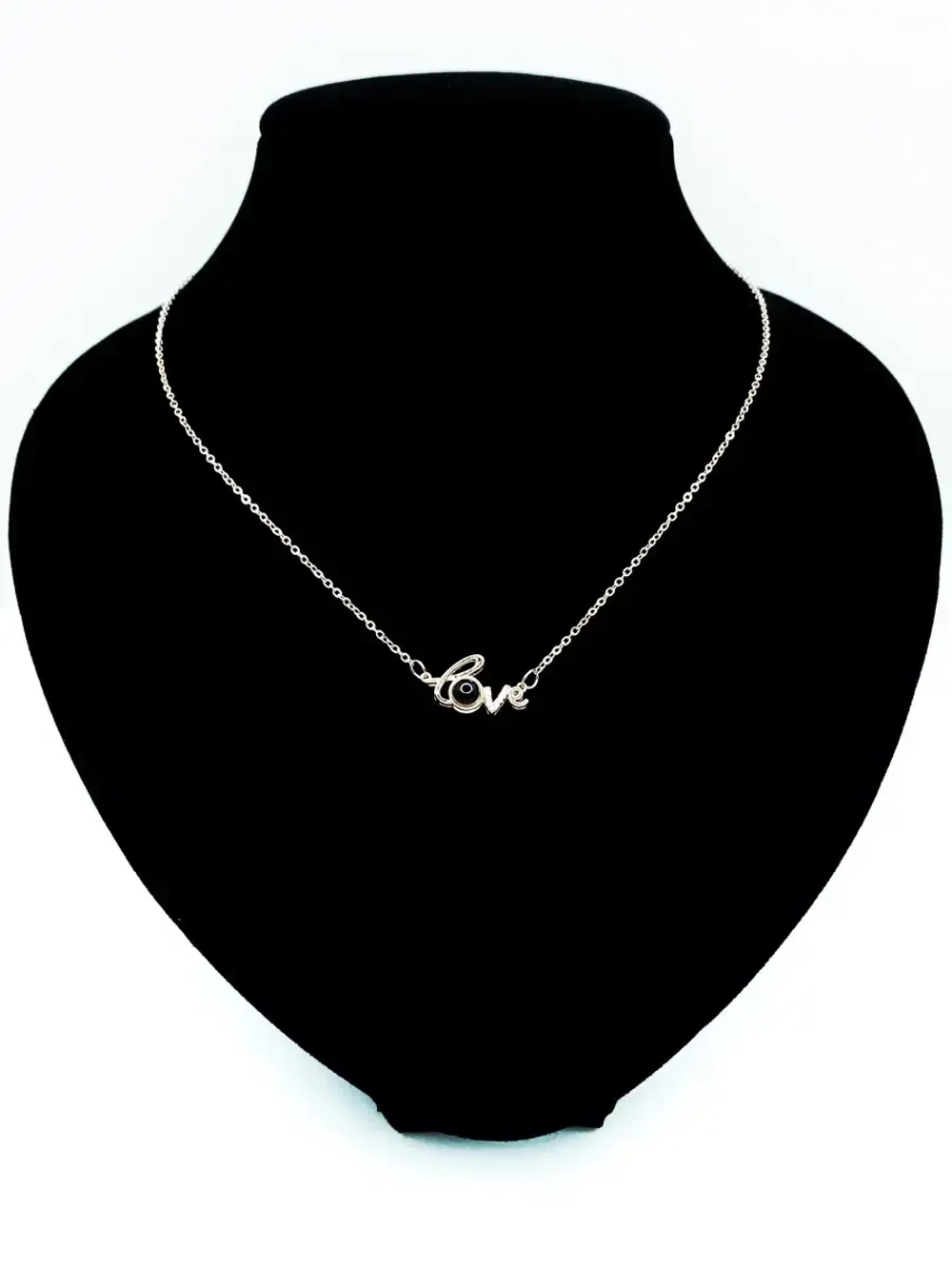 Тонкая цепочка с кулоном Я тебя люблю на 100 языках мира