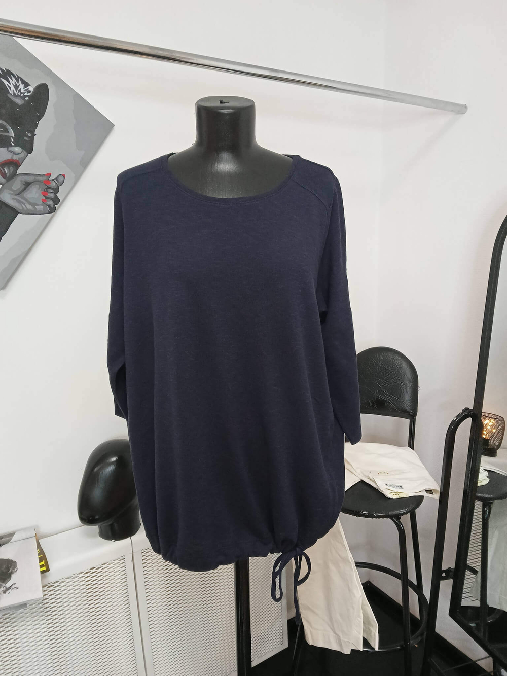 Джемпер женский тёмно-синий цвет. Рукав 3/4.Размер XXL - 56 русский. ПРОДАН НА АВИТО