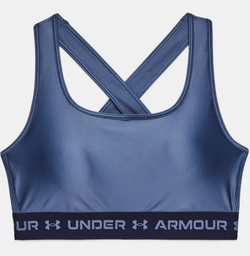 ТОП теннисный Under Armour Women's Mid Crossback Matte/Shine Sports Bra - небесный