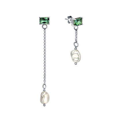 Серьги LIGEA с Празиолитами и Жемчугом