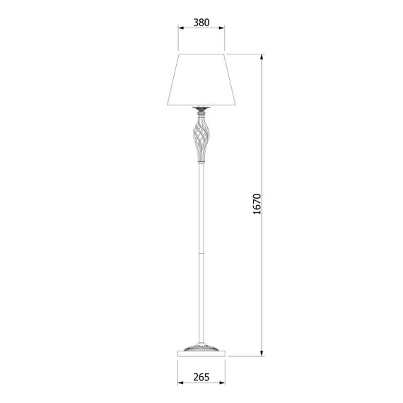 Торшер Eurosvet 01003/1 античная бронза