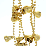 Бусы на ёлку 1,5м "Колокольчики" 2см, Золото