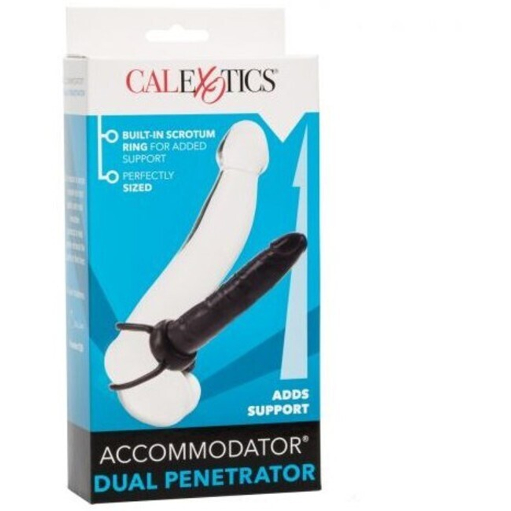 Насадка на пенис для двойного проникновения ACCOMMODATOR (Цвет: черный)