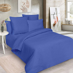 Поплин-страйп, цв.Синий | ш.220 см | 115 г/м² | хлопок-100%