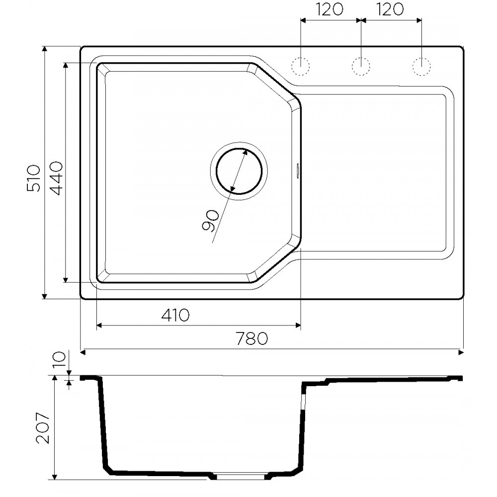 Кухонная мойка Omoikiri Yonaka-78-GR