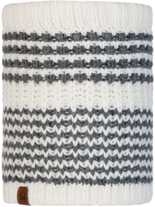 Вязаный шарф-труба с флисом Buff Neckwarmer Knitted Polar Kostik White Фото 1