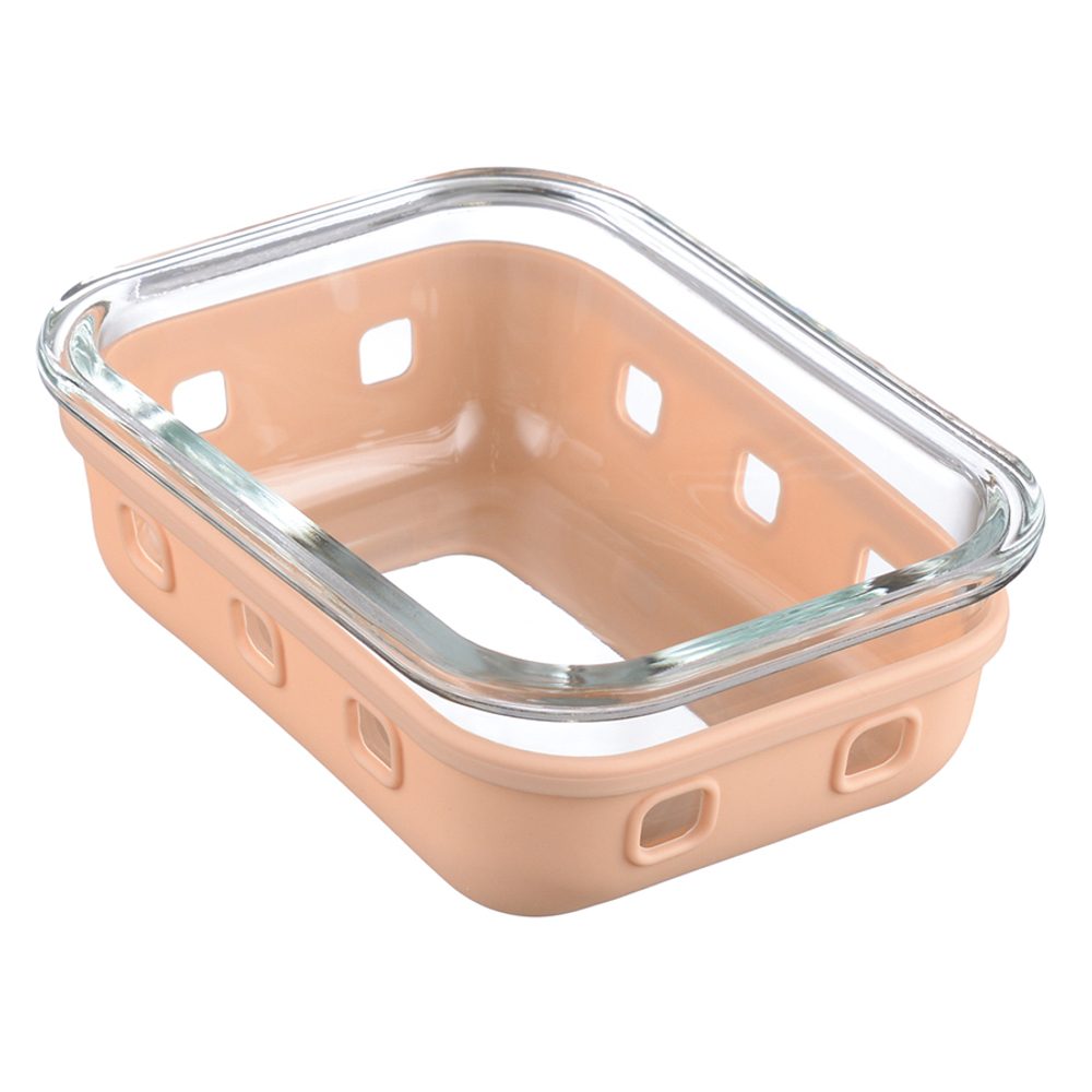 Контейнер для запекания, хранения и переноски продуктов в чехле smart solutions, 370 мл, бежевый