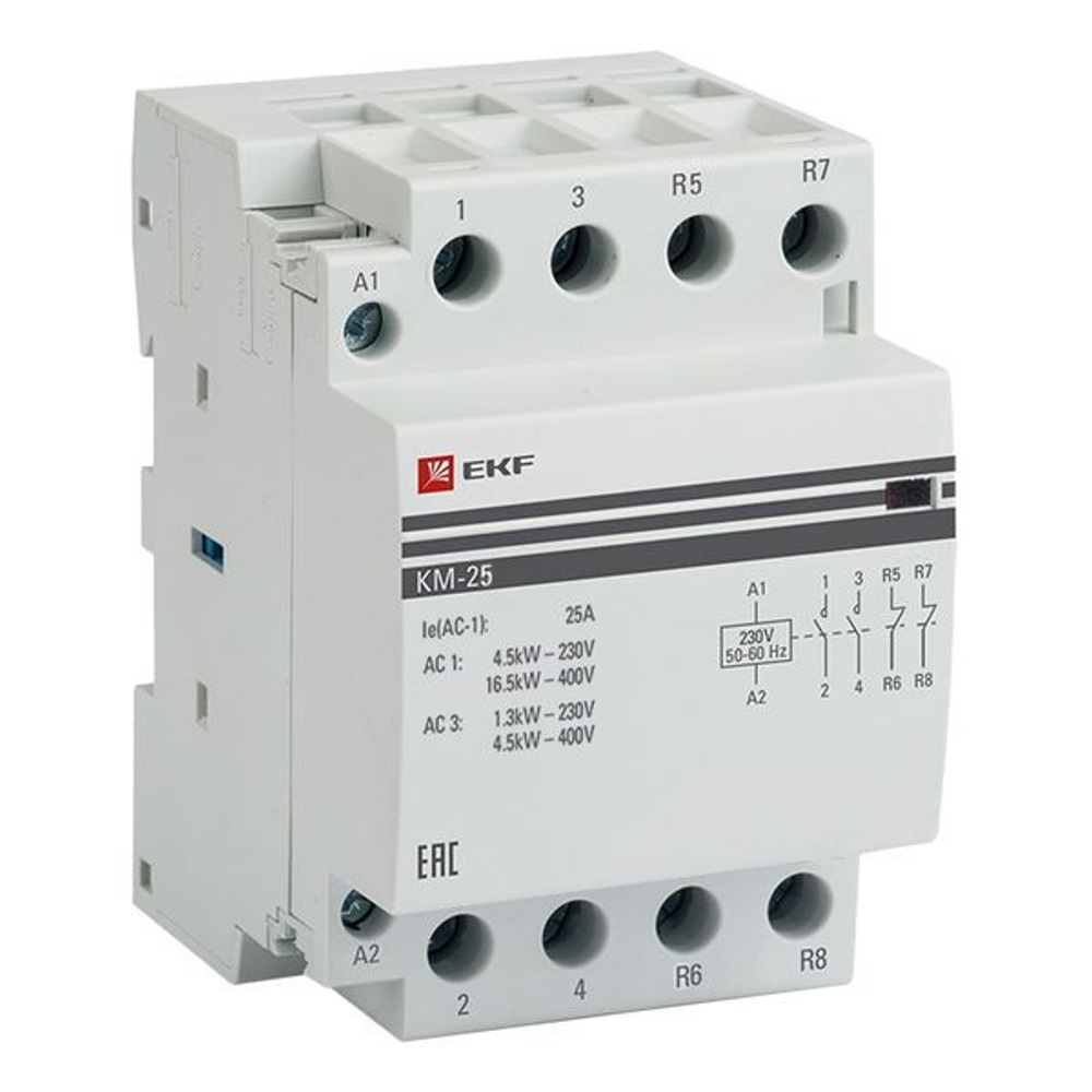 Контактор модульный КМ 25А 2NО+2NC (3 мод,) EKF PROxima