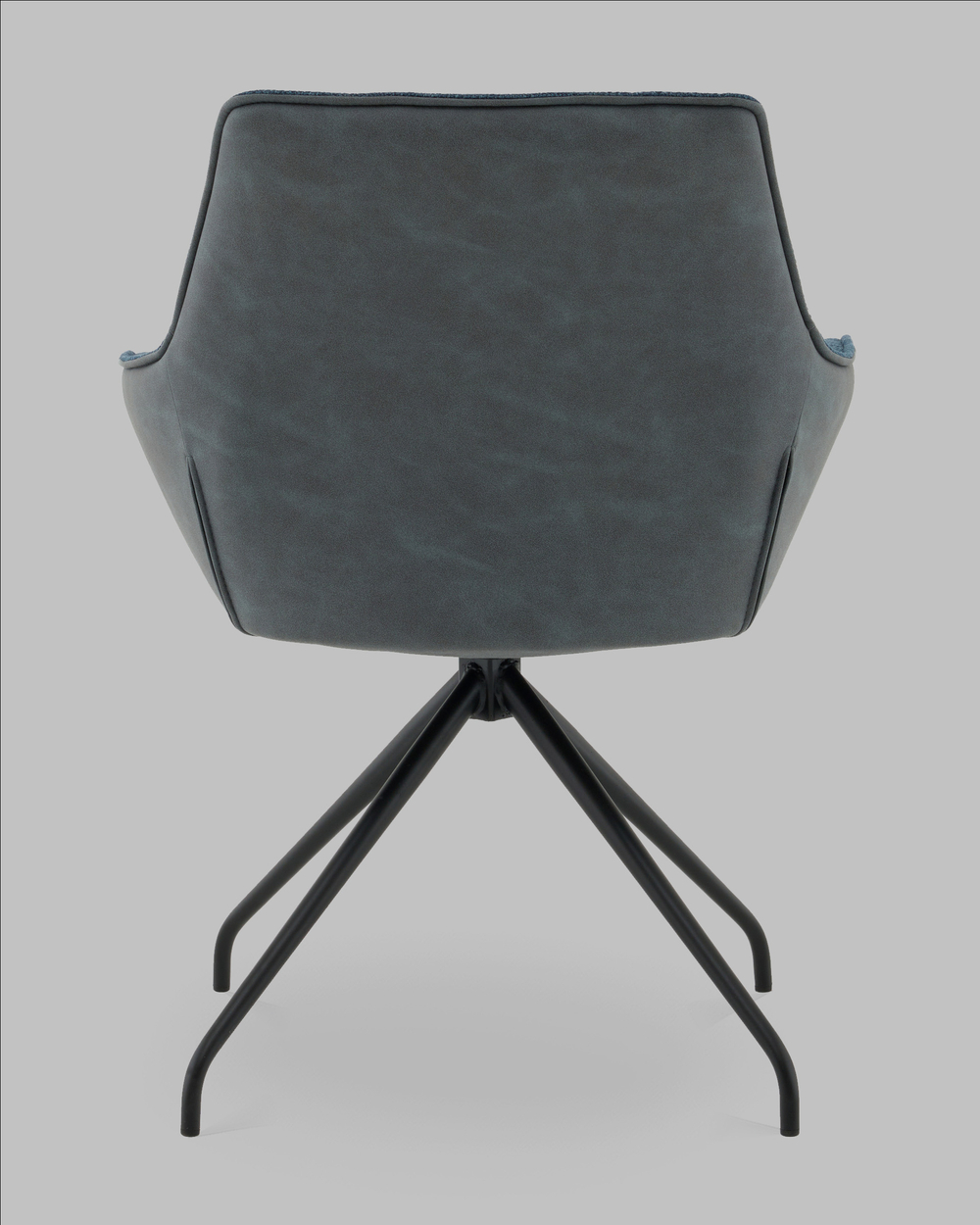 Кресло вращающееся Кимберли рогожка/замша синий