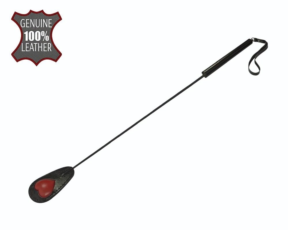 Черно-красный стек с сердцем на хлопушке - 65 см. (Цвет: черный с красным)