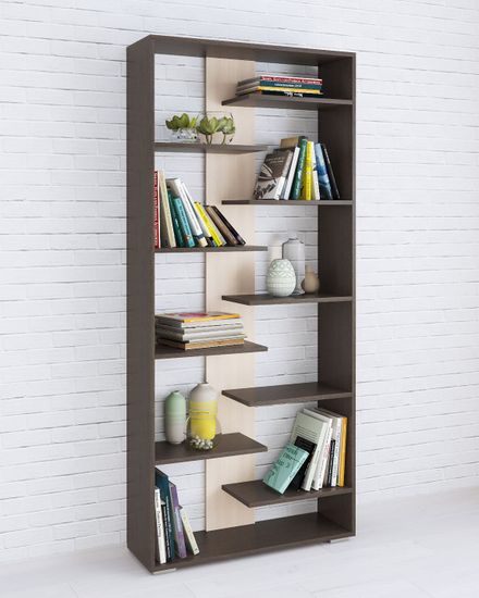 Стеллаж РОМЕО-3 венге / дуб молочный