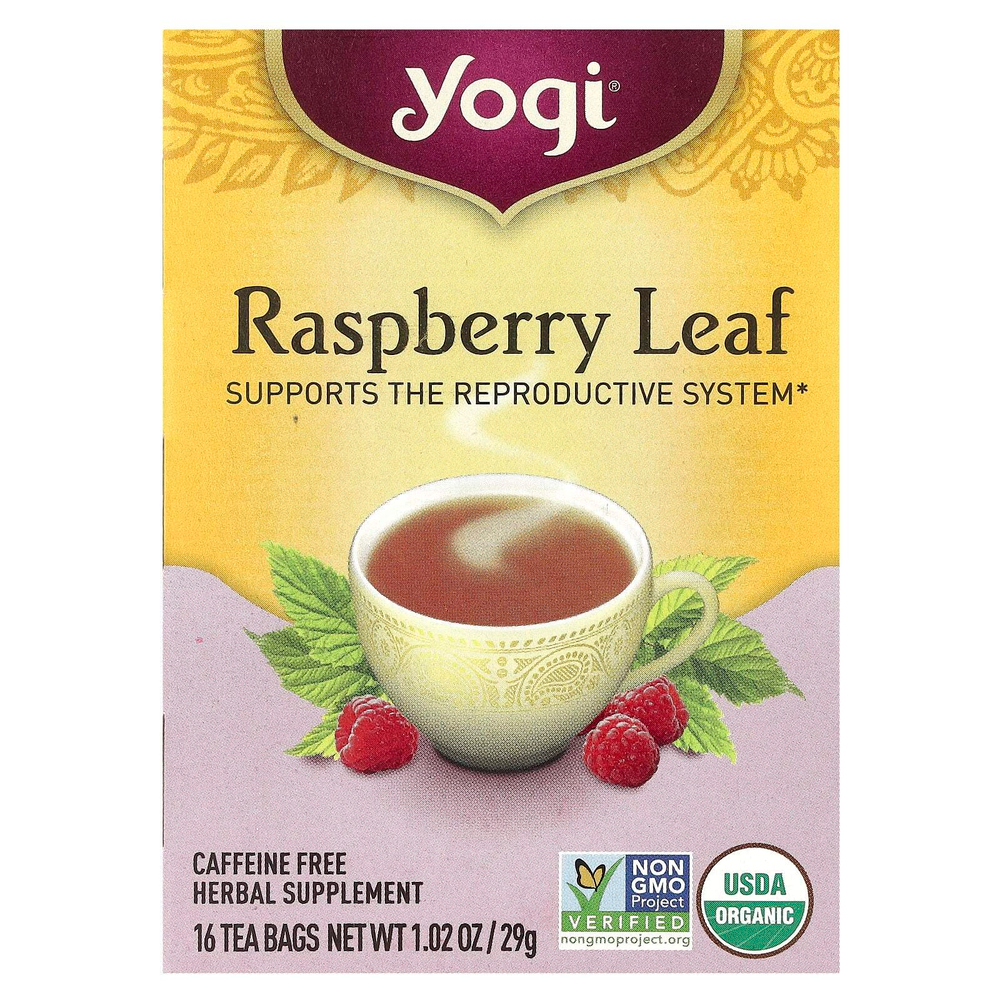 Yogi Tea, листья органической малины для женщин, без кофеина, 16 чайных пакетиков, 29 г (1,02 унции)