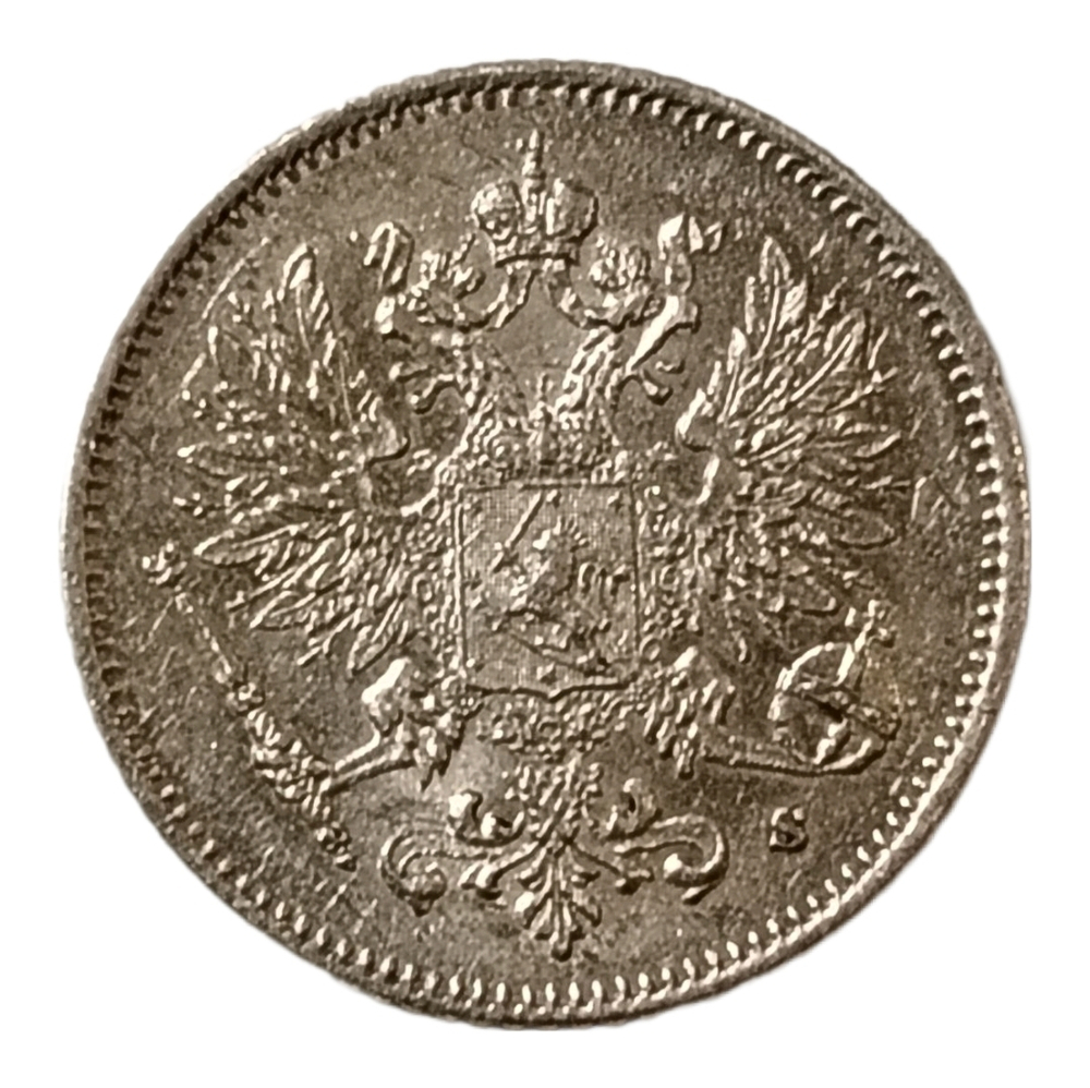 Монета Финляндии 25 пенни 1915 год