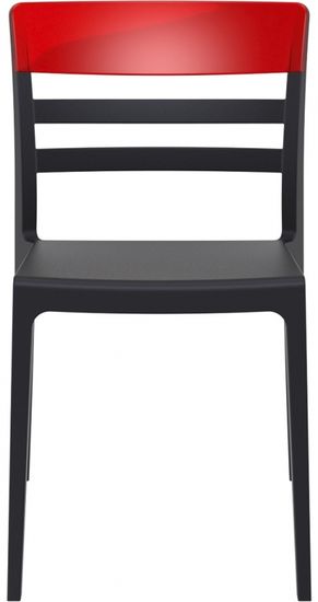 Стул пластиковый Mone черный, красный