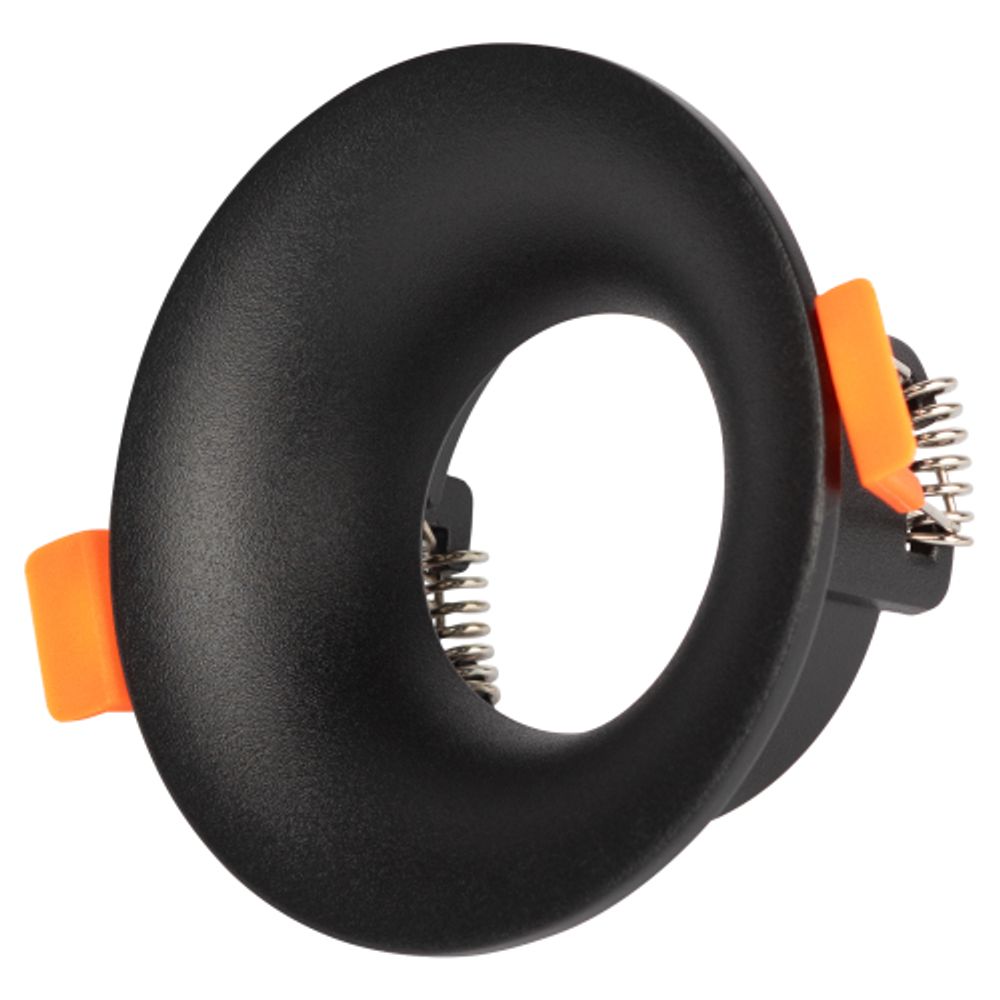 Светильник встраиваемый алюминиевый ЭРА KL96 BK под лампу MR16 GU5.3 черный | Алюминиевые встраиваемые светильники