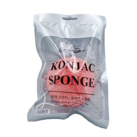 Натуральный розовый спонж конняку Grace Day Konjac Sponge Pink