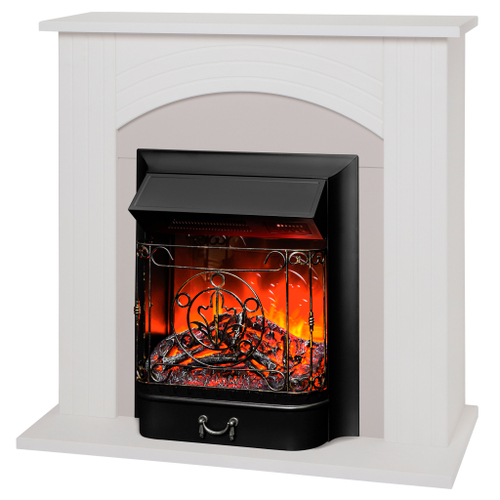 Каминокомплект Real Flame Hanna WT с очагом Majestic Lux Black RC