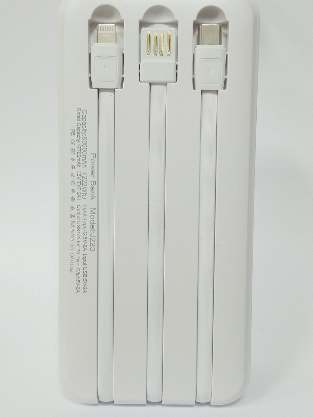 Повербанк (PowerBank) 60000mAh с индикацией заряда Hoco J223