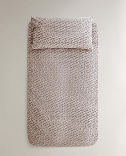 ZARA HOME ДЕТСКИЙ ХЛОПКОВЫЙ ПОДОДЕЯЛЬНИК С ПРИНТОМ, РАЗНОЦВЕТНЫЙ