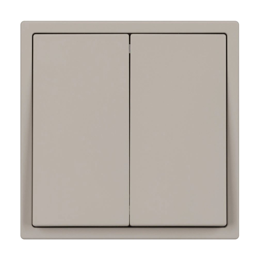 Механизм выключателя двухклавишный перекрёстный SWT-NOBE-MKX2-SFPL-CA (230V, 10A) (Arlight, Кашемир) 061791