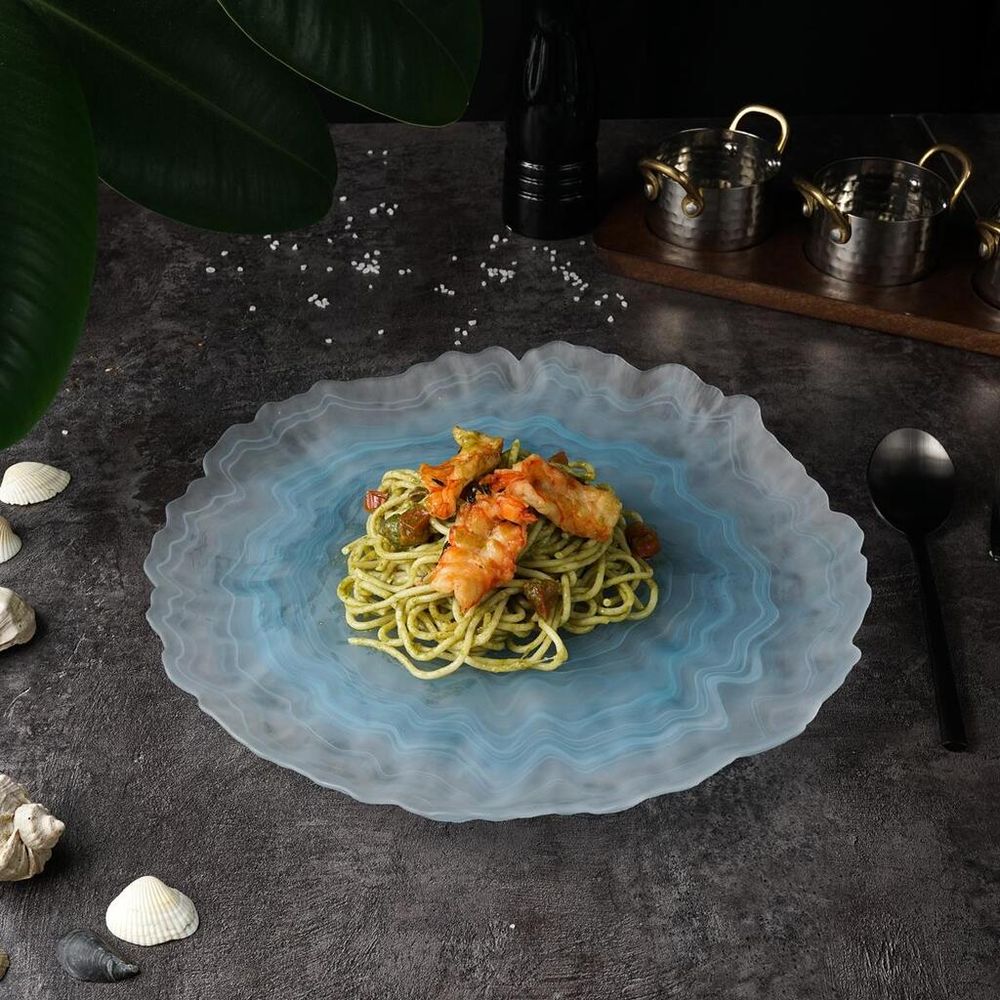 Блюдо круглое d 33 см h2 см   матовое стекло P.L. Proff Cuisine [6]