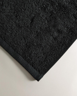 Zara Home - Махровое банное полотенце гладкое, черный, 30х50 см