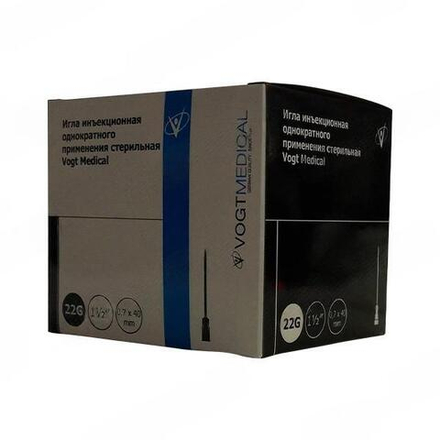 Игла инъекционная 22G (0,70х40) , VM уп.100 шт. Германия