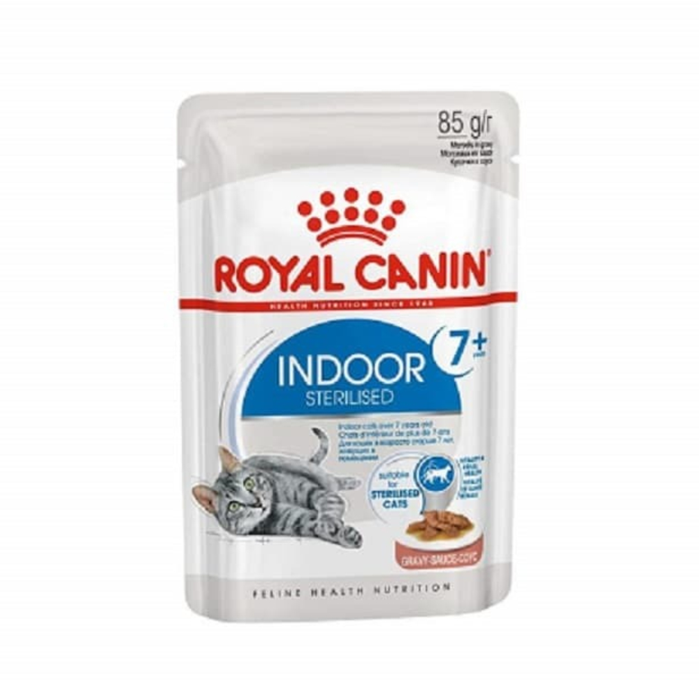 Royal Canin 85г Indoor Sterilised 7+ кусочки в соусе