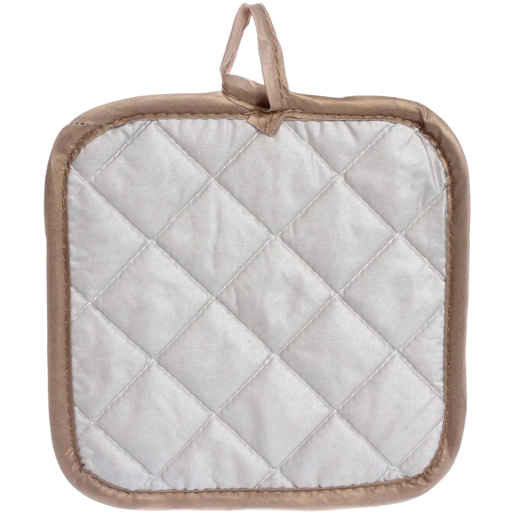 Прихватка в наборе с варежкой «Снежинка» цвет золотой, 17,5*17,5 см и 27*17 см