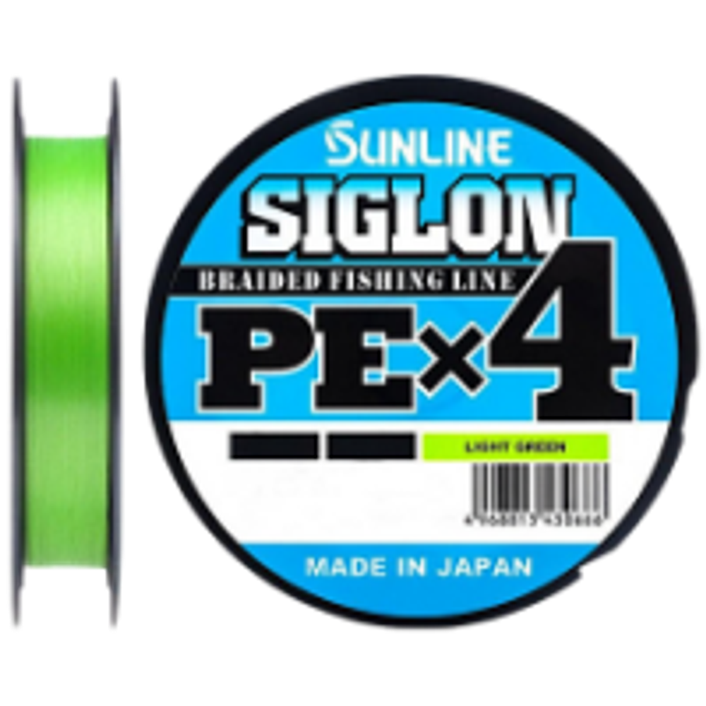 Шнур SunLine Siglon PEx4 150m 0.8 0.153mm 6.0kg 12lb Light Green