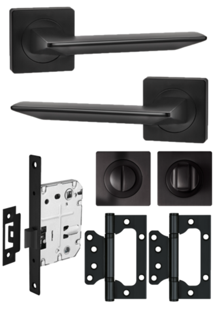 Ручка дверная с защелкой, поворотником и петлями ULTRA