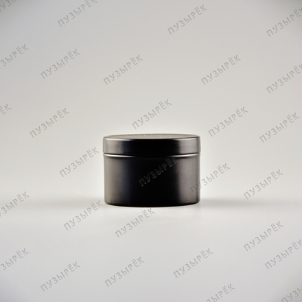 УЦЕНКА Баночка для свечи алюминиевая черная 50 мл (небольшие вмятины)