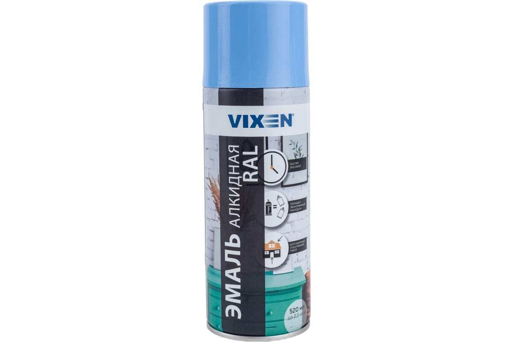 Эмаль алкидная Vixen RAL5012 голубой (520мл) аэрозоль