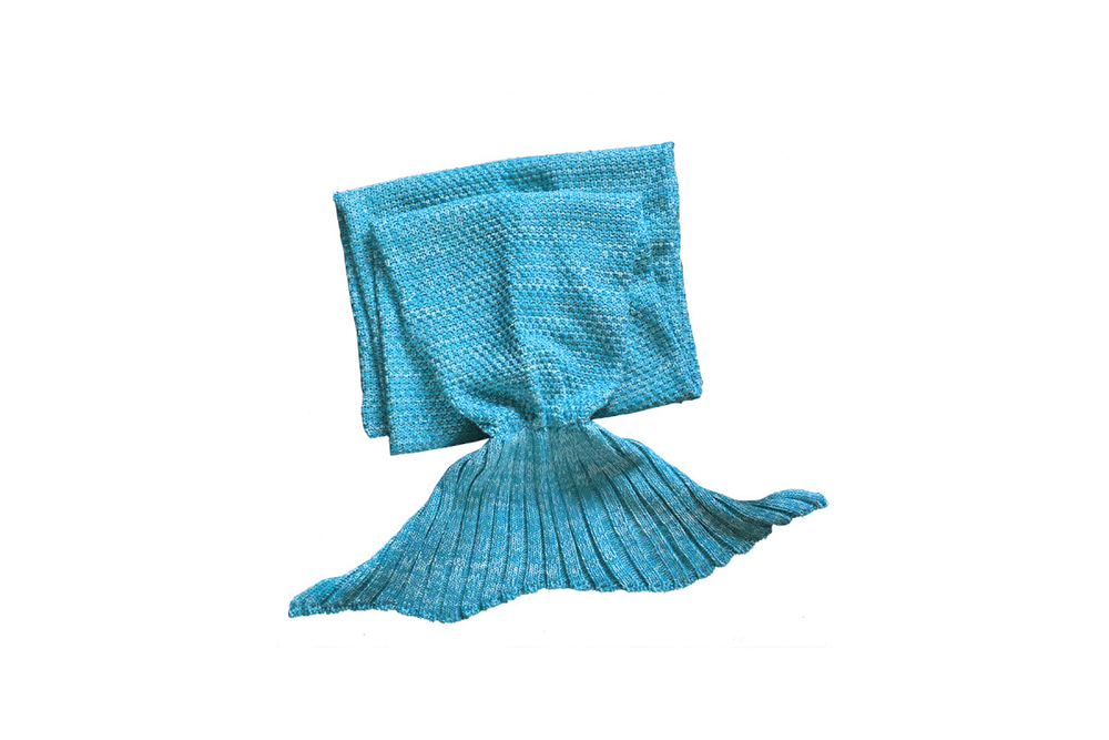 Плед Funfur Хвост русалки 70*140 см голубой