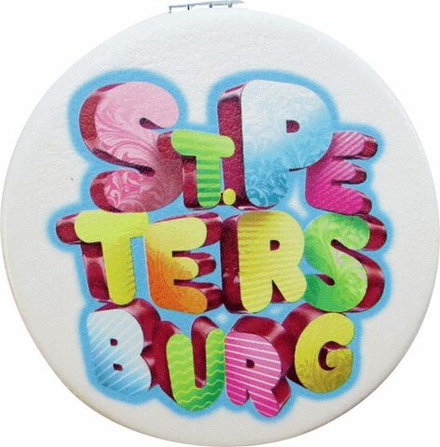 Зеркало 7см "Объемные буквы" мягкое