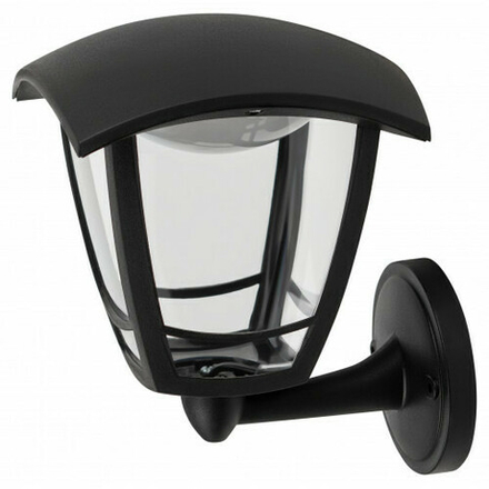 Садово-парковый светильник ЭРА ДБУ 07-8-001 Дели черный 4 гранный настенный IP44 светодиодный 8Вт 6500K