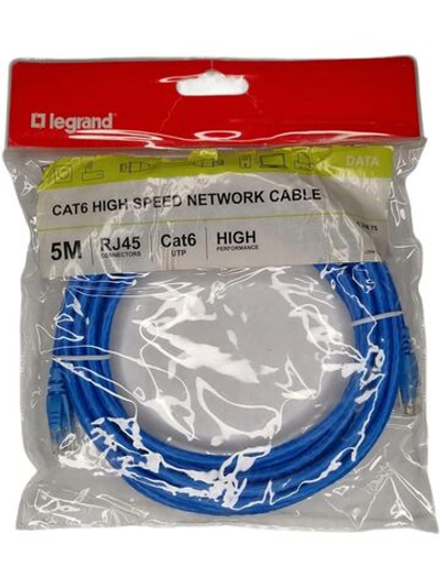 Шнур RJ-45 категория 6 неэкранированный ПВХ 5м Legrand
