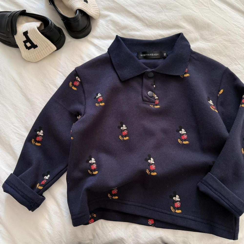 Поло с длинным рукавом Микки Мауса