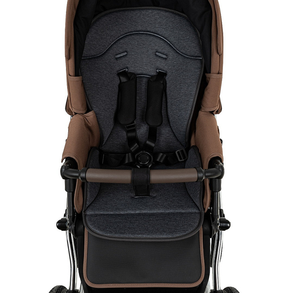 Детская коляска Roan Bass Next Classic d14 2.0 2 в 1 BSNC/91/2 Mocha Mousse/Black/руч.Cappuccino