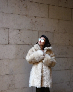 Дубленка двусторонняя шампань